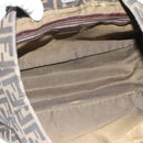 FENDI Zucca Canvas Hand Bag Black Brown Auth 182079-19