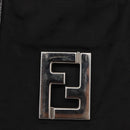 FENDI Zucca Canvas Handtasche Schwarz Silber Auth 182080-14
