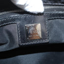 FENDI Zucca Canvas Handtasche Schwarz Silber Auth 182080-15