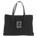 FENDI Zucca Canvas Handtasche Schwarz Silber Auth 182080-2
