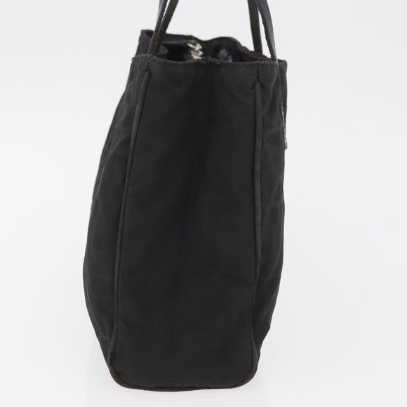FENDI Zucca Canvas Handtasche Schwarz Silber Auth 182080