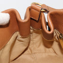 Salvatore Ferragamo Gancini Shoulder Bag Leather Brown Gold Auth 182081A-18