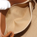 Salvatore Ferragamo Gancini Shoulder Bag Leather Brown Gold Auth 182081A-20
