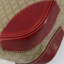 CELINE Macadam Canvas Shoulder Bag PVC Leather Beige Gold Auth 182083-13