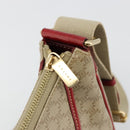 CELINE Macadam Canvas Shoulder Bag PVC Leather Beige Gold Auth 182083-14