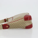 CELINE Macadam Canvas Shoulder Bag PVC Leather Beige Gold Auth 182083-5