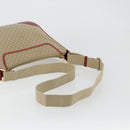 CELINE Macadam Canvas Shoulder Bag PVC Leather Beige Gold Auth 182083-7