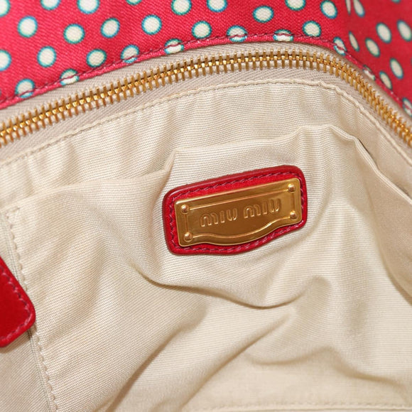 Miu Miu Tragetasche Canvas Gold Rot Orig. 182084A