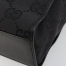 GUCCI GG Canvas Draagtas Zwart Zilver 002 1064 3444 Auth 182085A-9