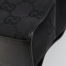 GUCCI GG Canvas Draagtas Zwart Zilver 002 1064 3444 Auth 182085A-15