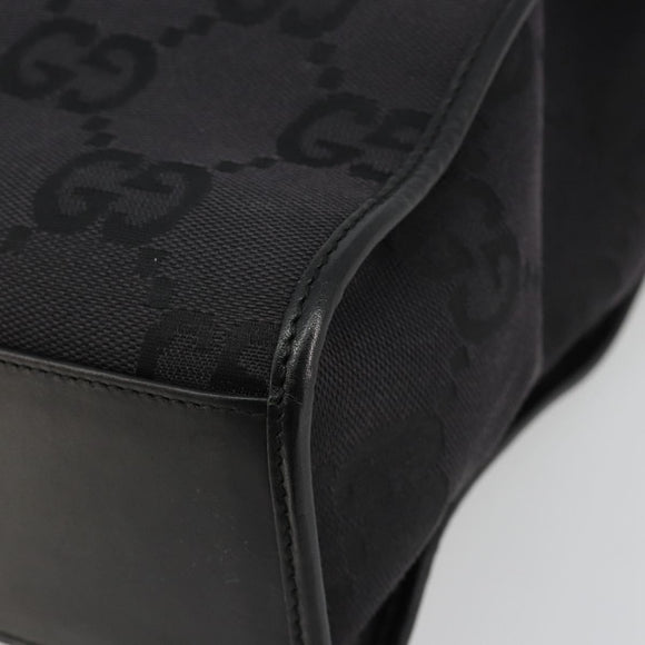 GUCCI GG Canvas Draagtas Zwart Zilver 002 1064 3444 Auth 182085A