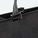 GUCCI GG Canvas Draagtas Zwart Zilver 002 1064 3444 Auth 182085A-10