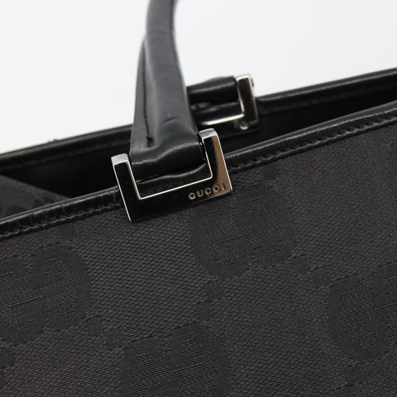 GUCCI GG Canvas Draagtas Zwart Zilver 002 1064 3444 Auth 182085A