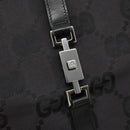 GUCCI GG Canvas Draagtas Zwart Zilver 002 1064 3444 Auth 182085A-17