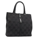 GUCCI GG Canvas Draagtas Zwart Zilver 002 1064 3444 Auth 182085A-1