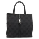 GUCCI GG Canvas Draagtas Zwart Zilver 002 1064 3444 Auth 182085A-13