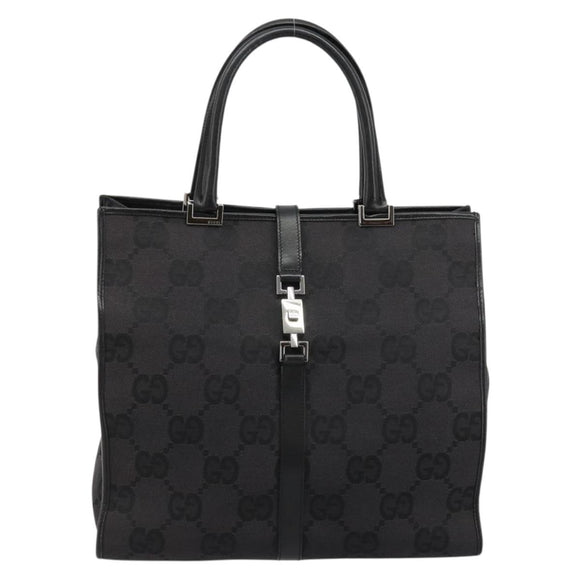 GUCCI GG Canvas Draagtas Zwart Zilver 002 1064 3444 Auth 182085A