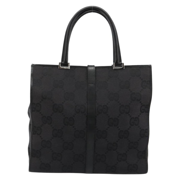 GUCCI GG Canvas Draagtas Zwart Zilver 002 1064 3444 Auth 182085A