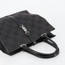 GUCCI GG Canvas Draagtas Zwart Zilver 002 1064 3444 Auth 182085A-6