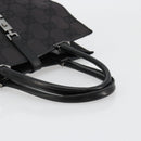 GUCCI GG Canvas Draagtas Zwart Zilver 002 1064 3444 Auth 182085A-7