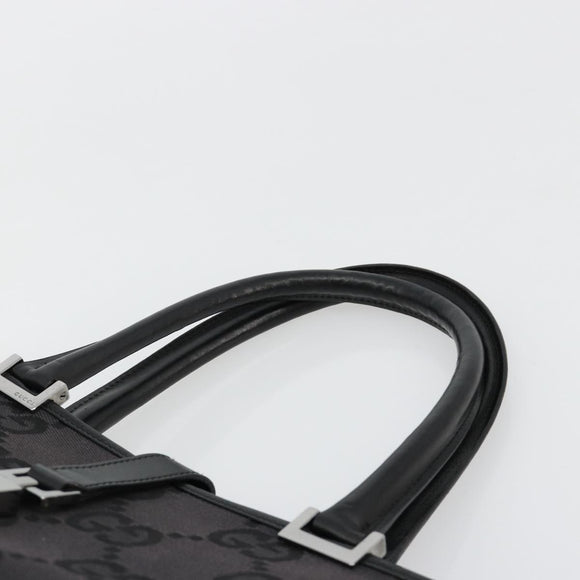 GUCCI GG Canvas Draagtas Zwart Zilver 002 1064 3444 Auth 182085A
