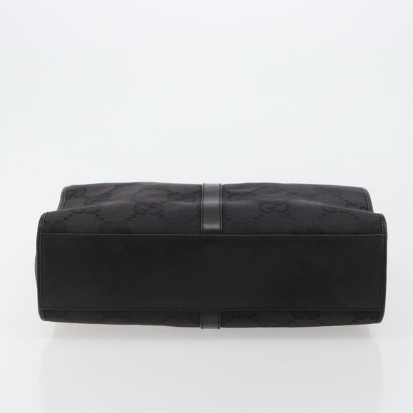 GUCCI GG Canvas Draagtas Zwart Zilver 002 1064 3444 Auth 182085A