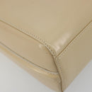 GUCCI Shoulder Bag Patent leather Beige Silver Auth 182087-14