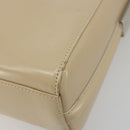 GUCCI Shoulder Bag Patent leather Beige Silver Auth 182087-15