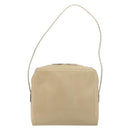GUCCI Shoulder Bag Patent leather Beige Silver Auth 182087-2