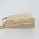 GUCCI Shoulder Bag Patent leather Beige Silver Auth 182087-4