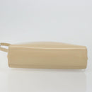 GUCCI Shoulder Bag Patent leather Beige Silver Auth 182087-5