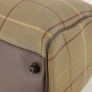 Burberrys Nova Check Boston Bag Canvas Beige Gold Auth 182091-10