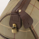 Burberrys Nova Check Boston Bag Canvas Beige Gold Auth 182091-16