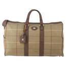 Burberrys Nova Check Boston Bag Canvas Beige Gold Auth 182091-2