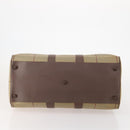 Burberrys Nova Check Boston Bag Canvas Beige Gold Auth 182091-9