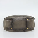 PRADA Tote Bag Leder 2way Gold Auth 182095-11