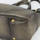PRADA Tote Bag Leder 2way Gold Auth 182095-12