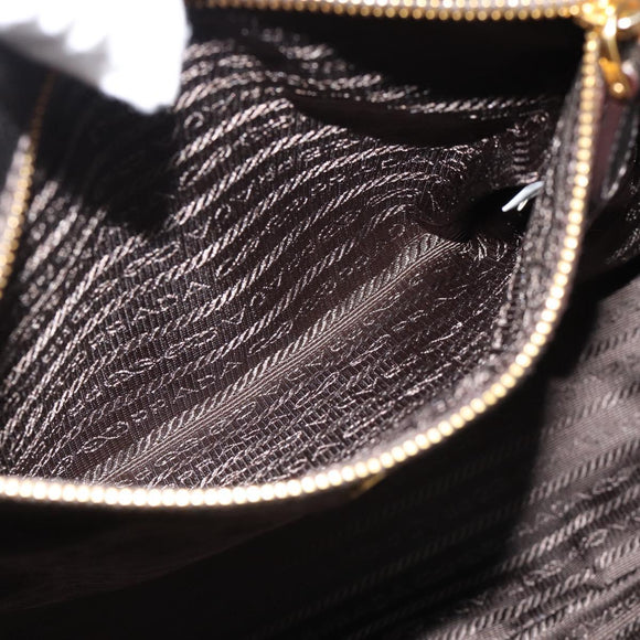 PRADA Tote Bag Leder 2way Gold Auth 182095