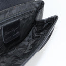 Salvatore Ferragamo Gancini Shoulder Bag Leather Black Silver Auth 182102A-17
