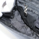 Salvatore Ferragamo Gancini Shoulder Bag Leather Black Silver Auth 182102A-18
