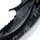 Salvatore Ferragamo Gancini Shoulder Bag Leather Black Silver Auth 182102A-20