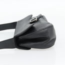 Salvatore Ferragamo Gancini Shoulder Bag Leather Black Silver Auth 182102A-3
