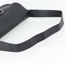 Salvatore Ferragamo Gancini Shoulder Bag Leather Black Silver Auth 182102A-7