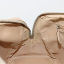 Christian Dior Trotter Canvas Romantic Hand Bag PVC Beige Silver Auth 182103-20