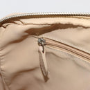 Christian Dior Trotter Canvas Romantic Hand Bag PVC Beige Silver Auth 182103-21