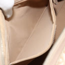 Christian Dior Trotter Canvas Romantic Hand Bag PVC Beige Silver Auth 182103-24