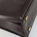 CELINE Handtasche Leder Braun Gold Auth 182104-13