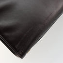 CELINE Handtasche Leder Braun Gold Auth 182104-15