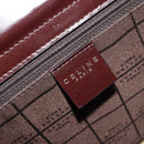 CELINE Handtasche Leder Braun Gold Auth 182104-16