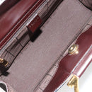 CELINE Handtasche Leder Braun Gold Auth 182104-17